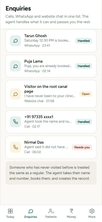 OMX Care screen 2